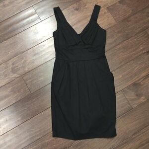 B. Darlin Black Pleated Cocktail Dress With Pockets SIZE 3/4